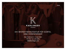 Tablet Screenshot of karlinger.com